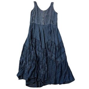 Papa Blue Sleeveless Dress. Small.